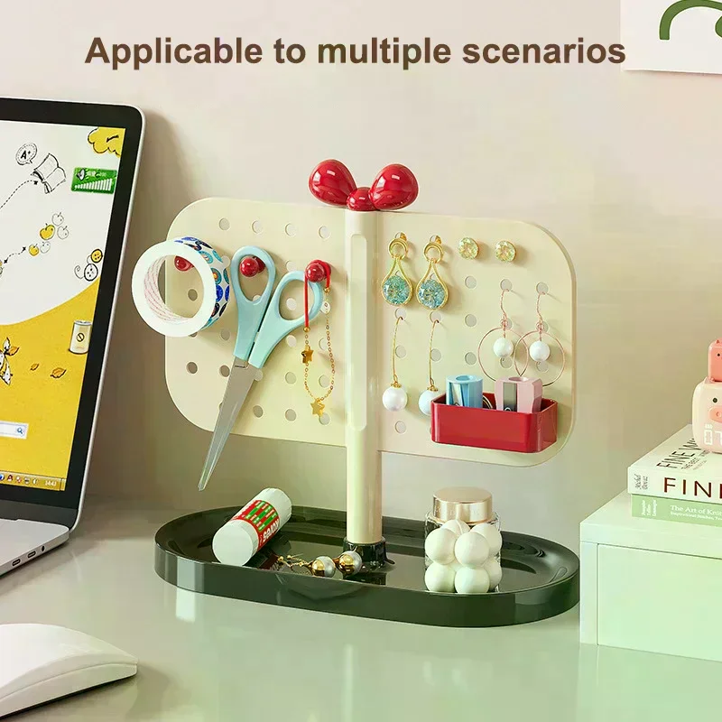 Schmuck Display Stand Mit Tablett Lagerung Racks Ohrringe Halsketten Ringe Schmuck Boxen Fall Desktop-Organizer Halter Make-Up Dekor