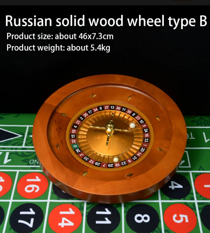 High Quality Russian Solid Wood Roulette Casino Quality Wooden Roulette Wheel Large Size European Single 0 Roulette Game