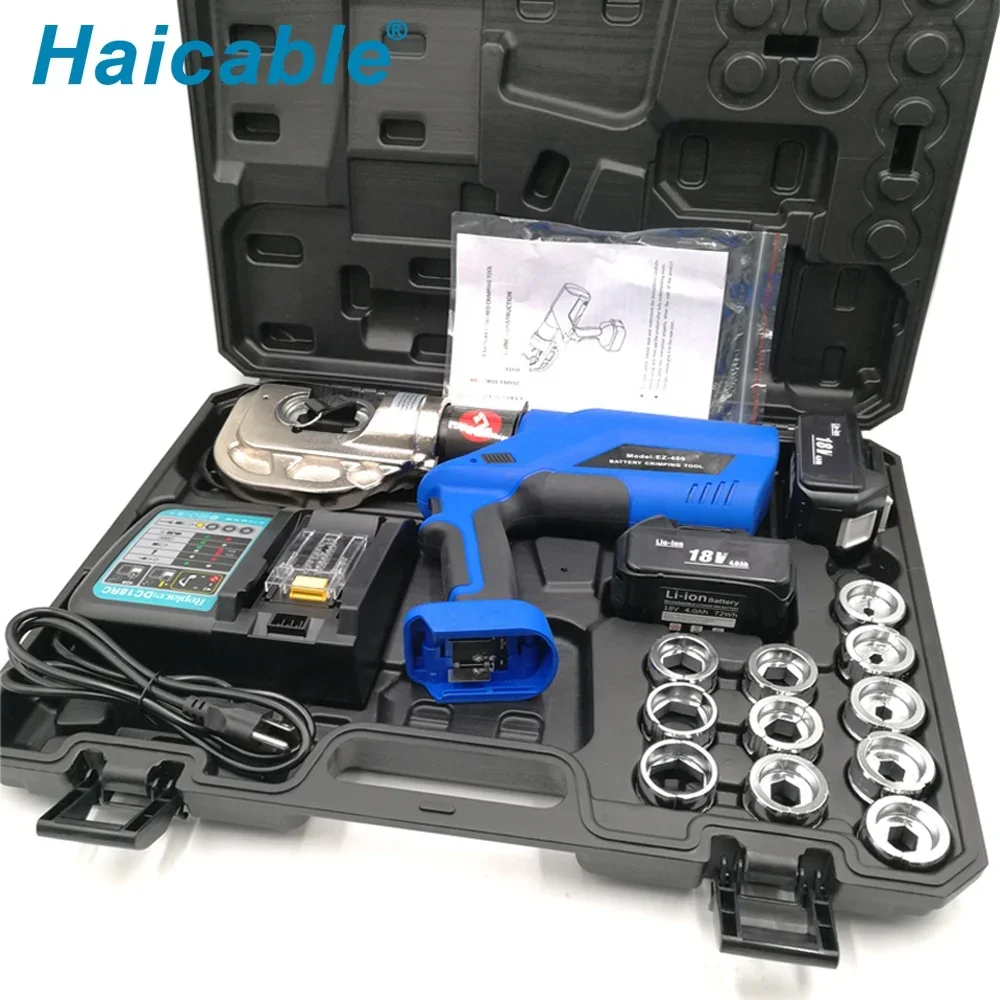 Power Crimper EZ-400 Herramienta de prensado de terminales de cable hidráulico de batería de 12 toneladas