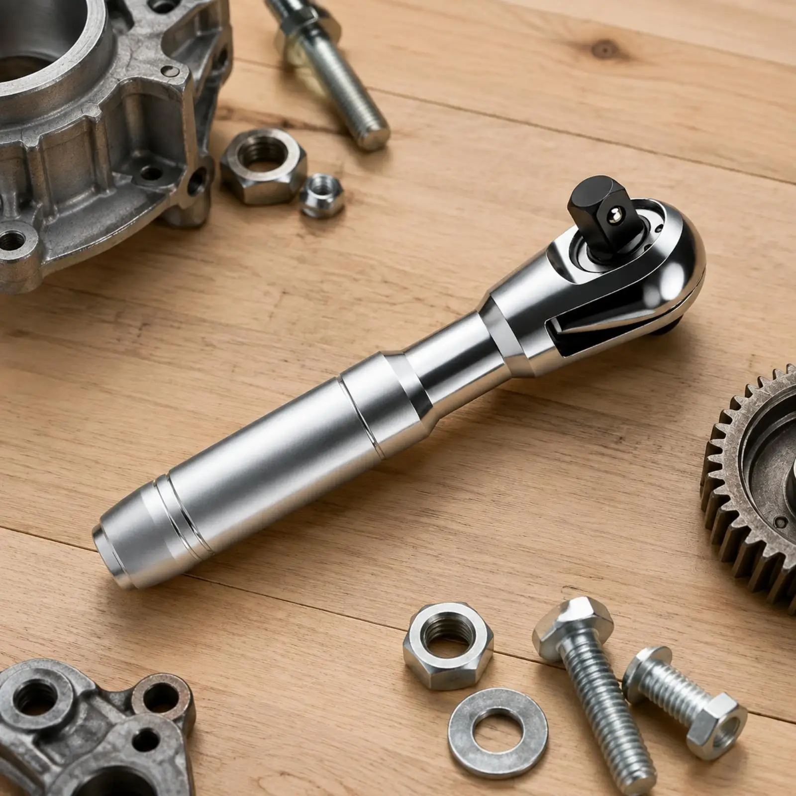 Three-in-One Ratchet Wrench Polished look/2-Inch Drive Ratchet Wrench Versatile