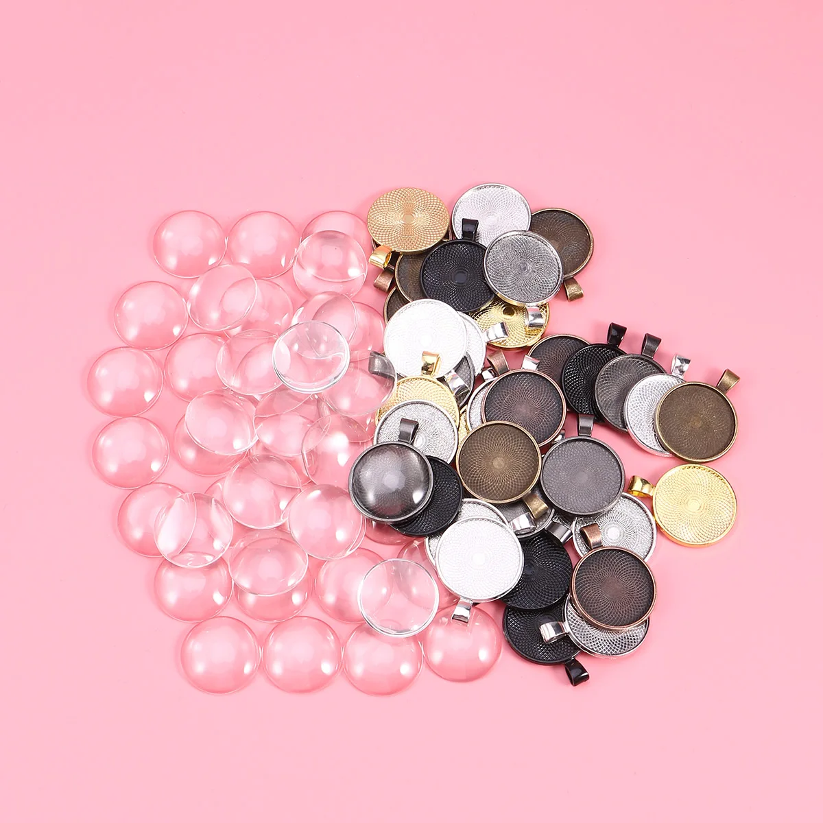 

120pcs Alloy Pendant Charms Glass Ropes Diy Jewelry Making Accessories Necklace Bracelet Dangle Keychain Anklet