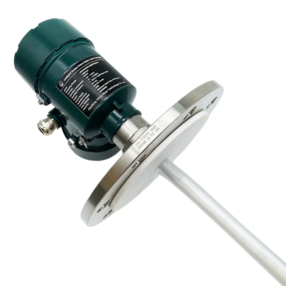 

Smart Single Rod Probe Guided Wave Radar Level Sensor Transmitter For Strong Acid Liquid Tanks