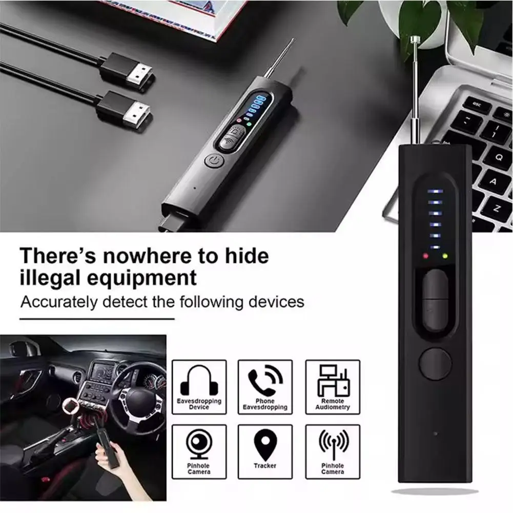 Hidden Camera 2025 Hidden Listening Device GPS Rf Wireless Signal Scanner for Hotels Home Office Car 6 Levels X4H9