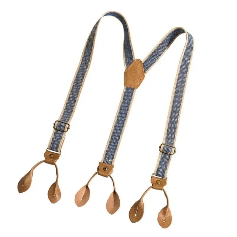 652F Мужская рубашка с ремнем и фиксирующими зажимами Брюки Женские сильные подтяжки на крючках подходят для различных типов