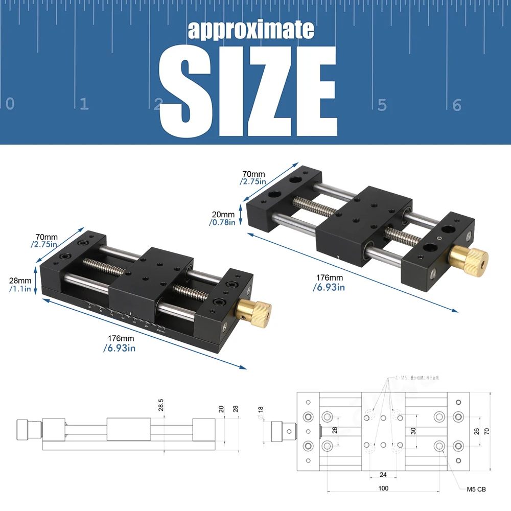 XY Displacement Platform Manual Fine-tuning Sliding Table Optical Precision Cross Moving Table Precision Screw Feed