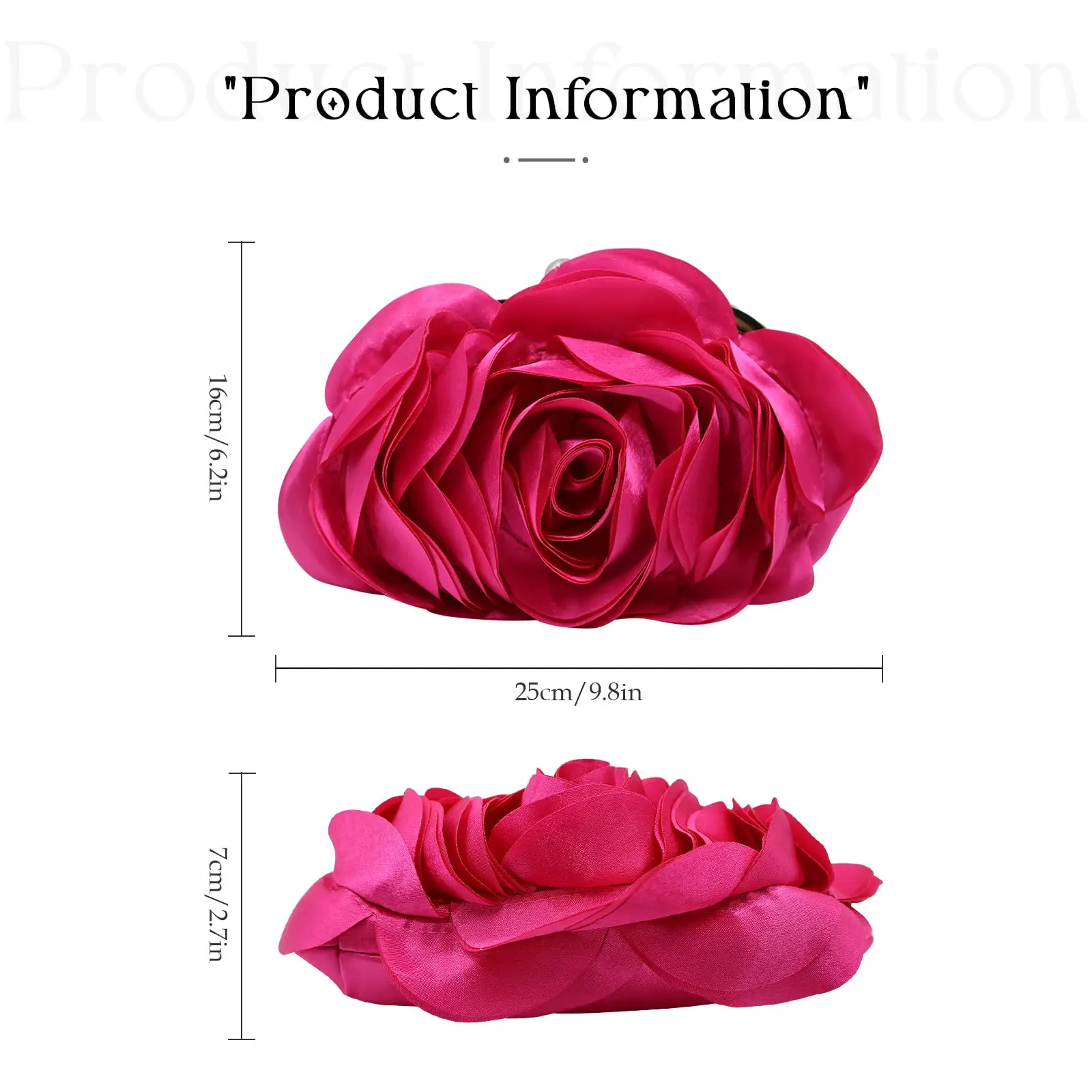 Women Rose Clutch Bags with Detachable Chain for Wedding Flower Bride Small Purse Evening bag Party Handbag Lady Wedding Wallet