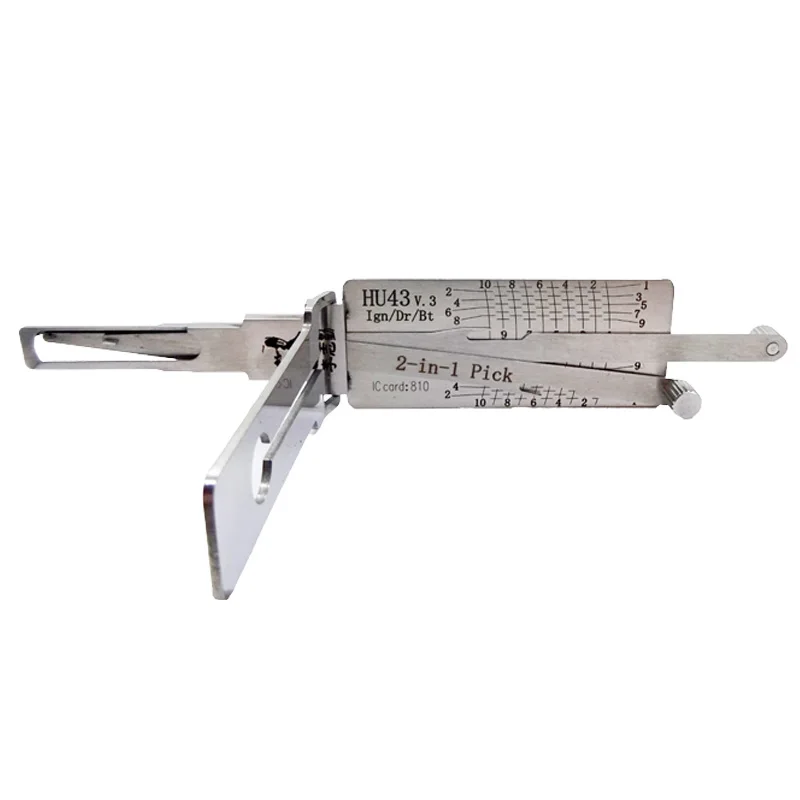 Original Lishi HU43 V.3 2 in 1 Lock Pick Decoder Ignition Car Door Opener for Old Opel Models Vertical Milling view 4