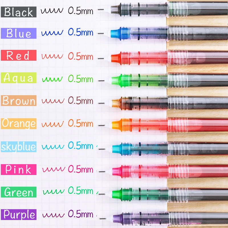 

10 pcs/Lot Aesthetic stationery supplies Office accessories school items Colored pens gel pens Color markers Ballpoint pen whole