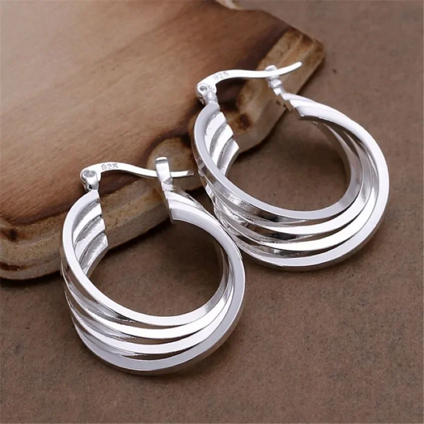 Christmas Gift High Quality Fashion Jewelry Silver 925 Plated Earrings Factory Direct Free Shipping