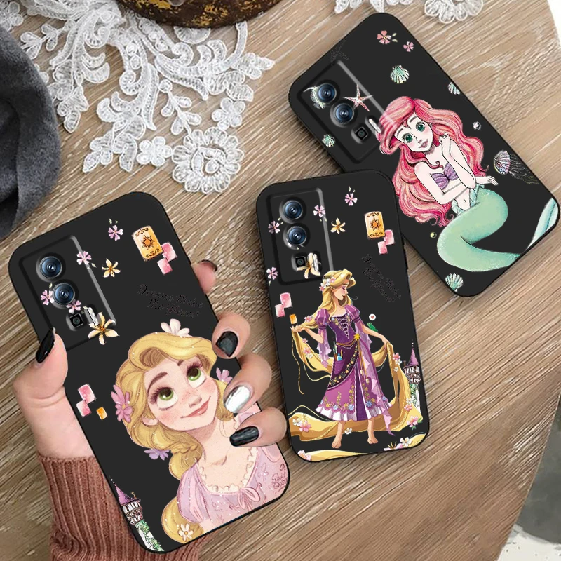 Princess Tangled Rapunzel For Xiaomi Redmi 9A 9C 9AT 10C 9 9T 10 12C 8 12 K60 A1 A2 K50 K40 5G Black Back Phone Case