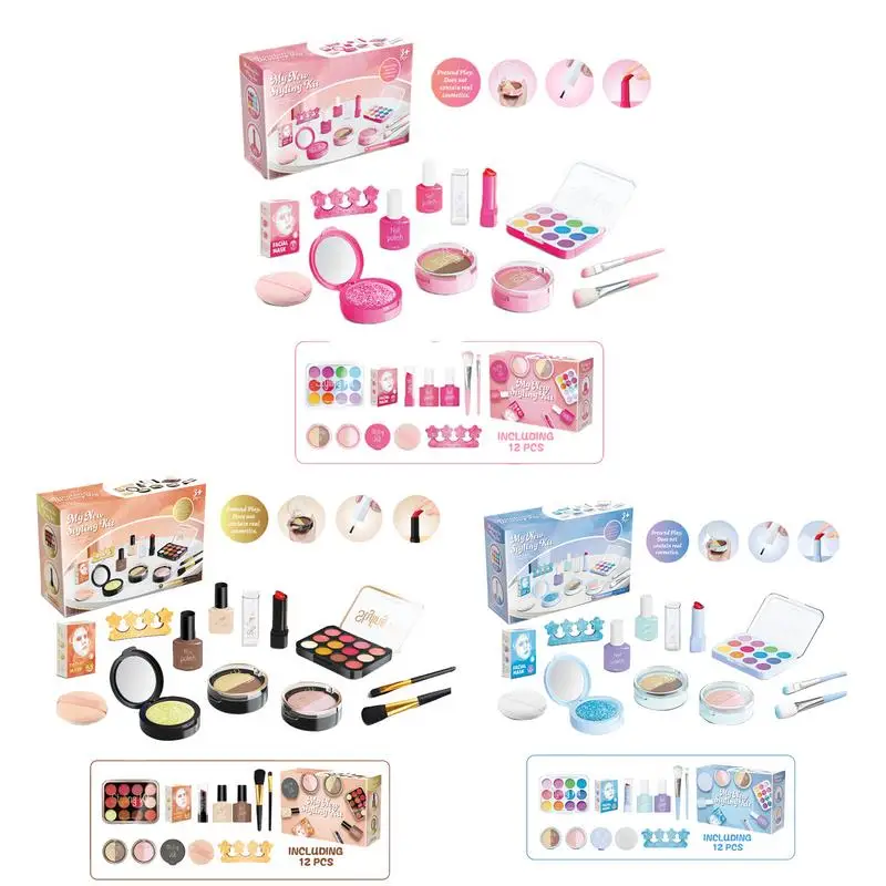 

Kids Pretend Play Makeup Set Fake Play Makeup Makeup Kit Pretend Toy Makeup Set Imaginative Pretend Cosmetic Set For Kids 3-5