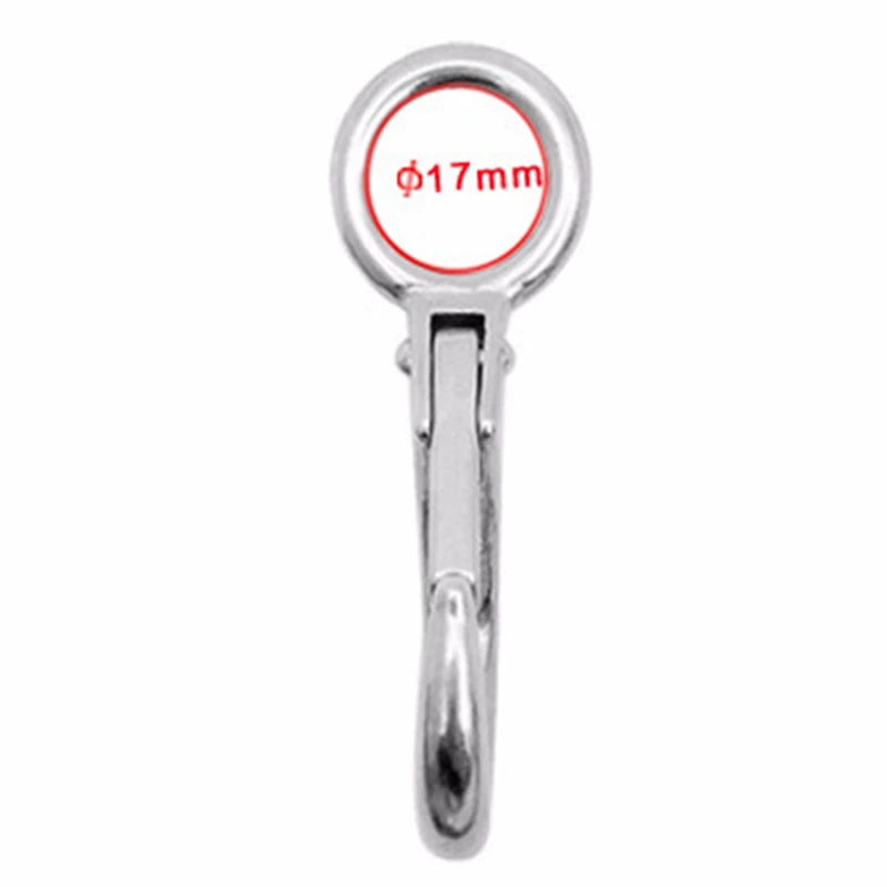 4Pcs Stainless Steel 316 Rigid Loaded Fixed Eye Spring Clip Snap Hook Carabiner Marine Hardware Accessories For Boats - view 3