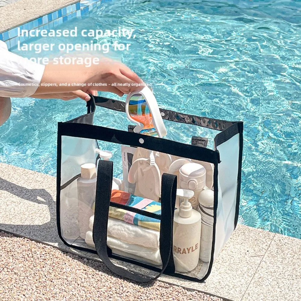 

Large Capacity Waterproof PVC Handheld Storage Bag for Outdoor Beach Toiletries Cosmetics Swimming Gear and Travel Essentials