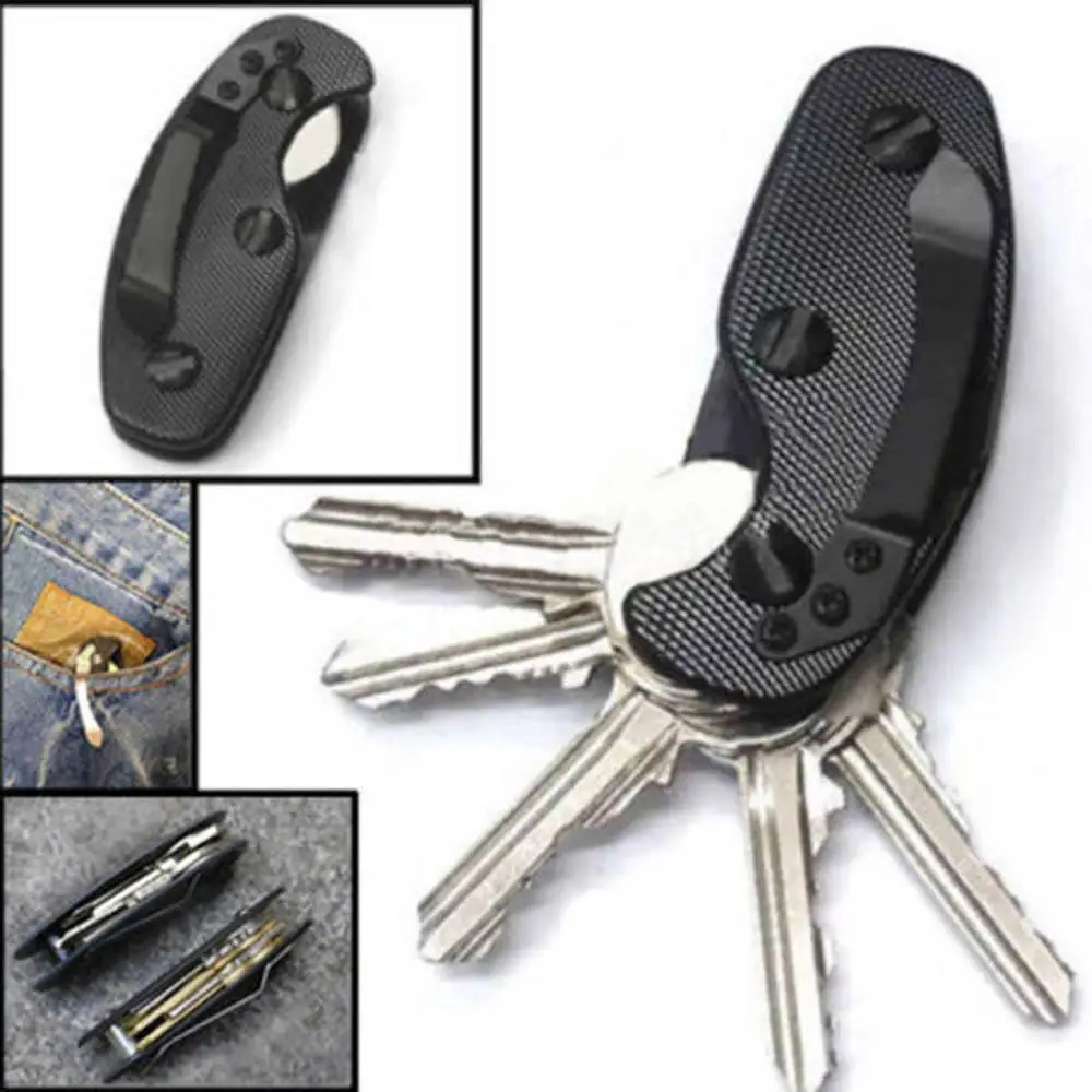 Key Clip Multifunctional Car Key Aluminium Key Holder Clip Keys folder keyring housing Pocket Tools Keys Organizer Case Bag