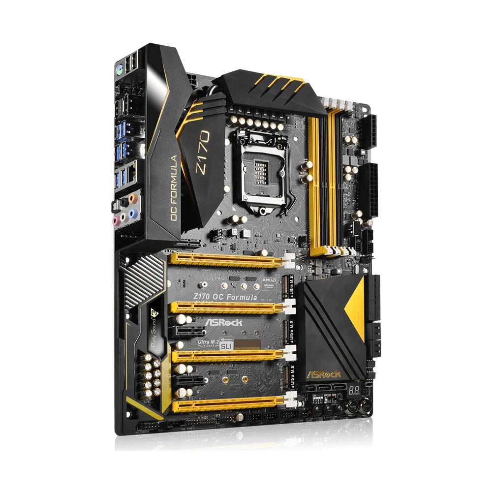 Imagem -02 - Placa-mãe Fórmula Asrock-z170 oc Suporte I77700k 6700 I5-7600k 6600 I3-7350k 6320 Cpu Lga 1151 4xddr4 4500 Mais M.2 Nvme Pcie 3.0