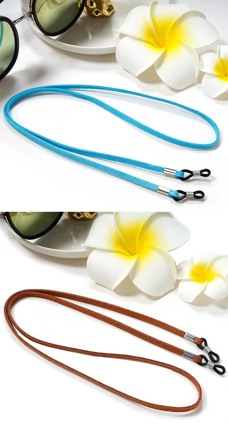 70 cm Lederband Brillen Lanyard Damen Halsband Einfarbig Brillenkette Herren Sonnenbrillen Brillen Seil Brillenhalter – Detail 6