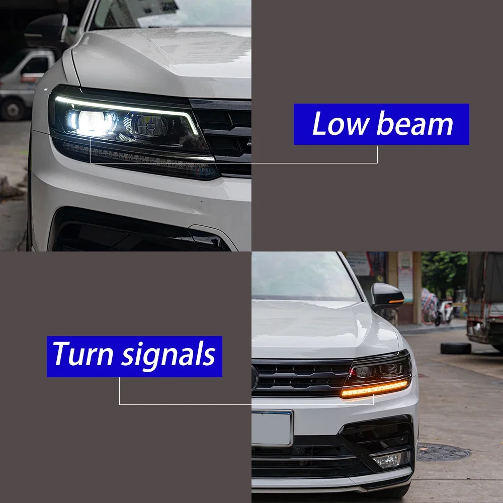 Car Front lamps Assembly For VW Tiguan L 2017-2021 LED Upgrade High Match Auto Headlight Projector Lens High Quality Accessories