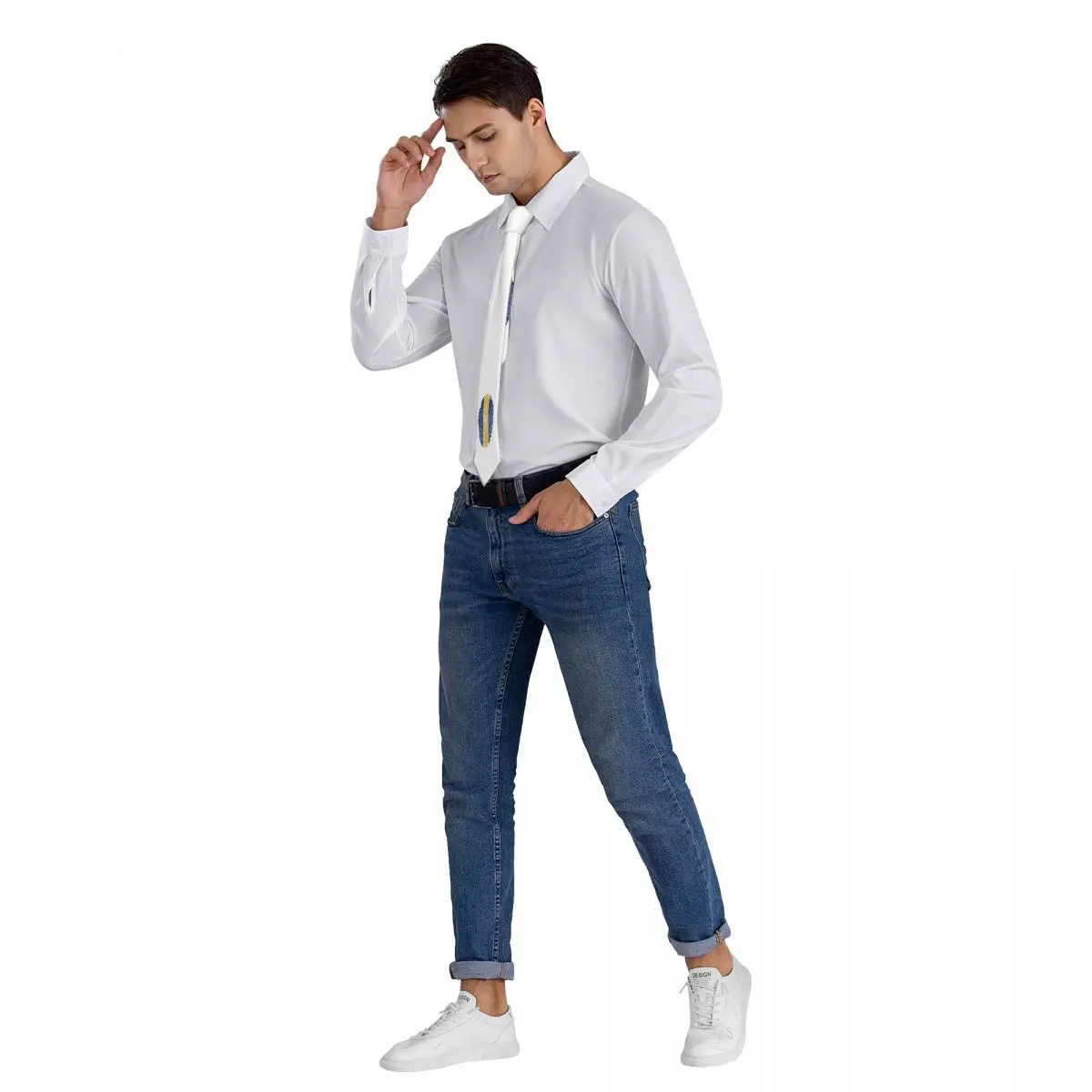 Corbata con bandera de Barbados para hombre, corbatas ajustadas de poliéster y seda, corbatas informales para fiesta y negocios