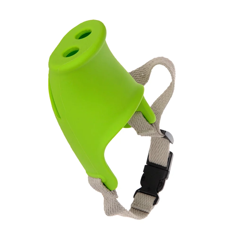 

Adjustable Pig Mouth Shape Dog Muzzle Green Size S For Pet Safety Anti Biting Anti Barking Device Durable Puppy Mouth