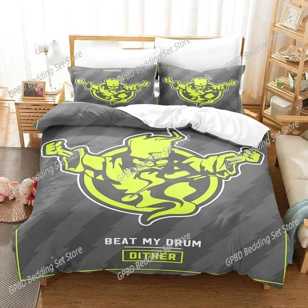

3D Print Thunder Dome Logo Comfortable Duvet Quilt Cover Pillowcase Bedding Set Children Bedroom Decoration Home Textile
