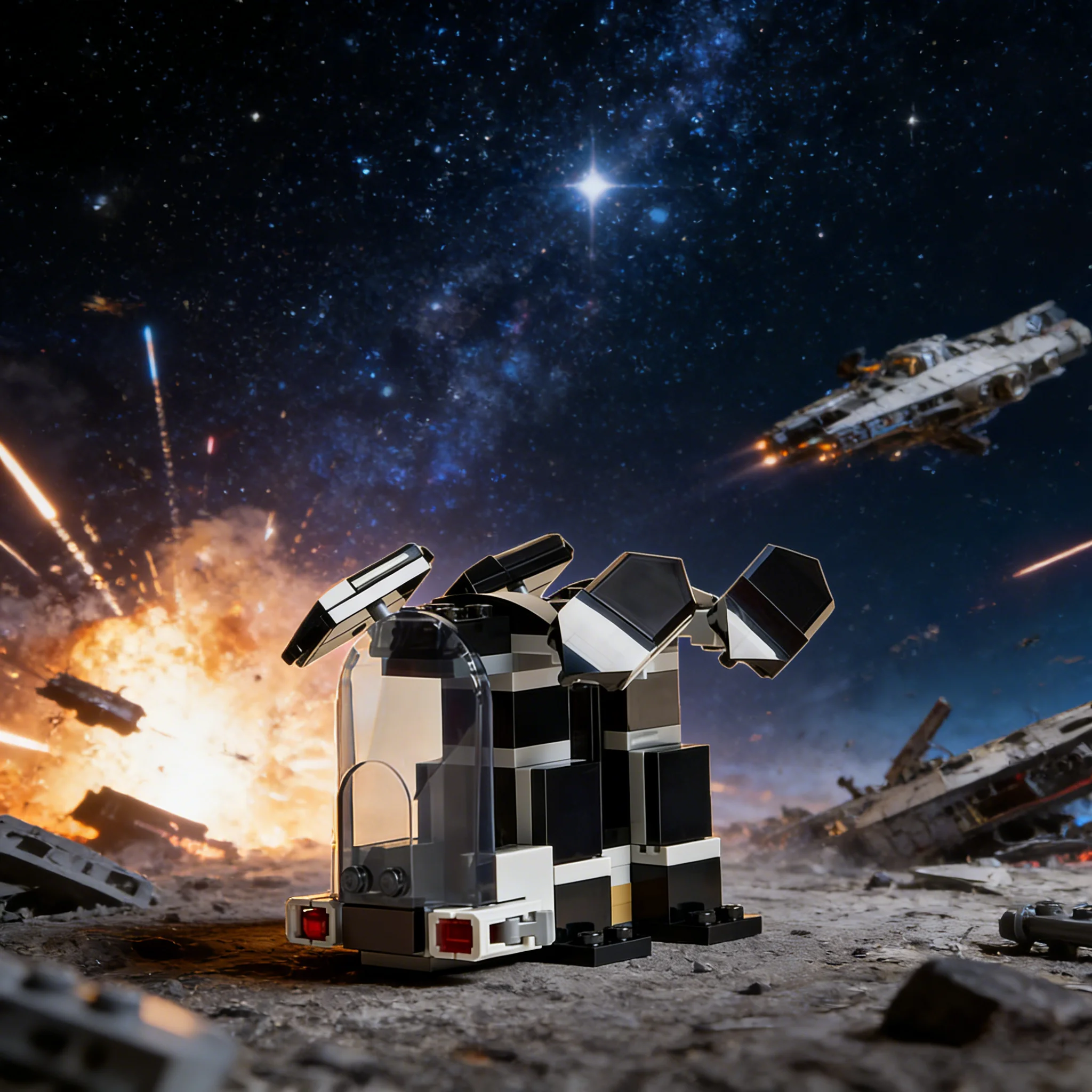 

MOC Star Science Fiction Movie Nighttime Death Trooper Transport Ship Model Bricks Set Building Blocks Kid Toys Gift