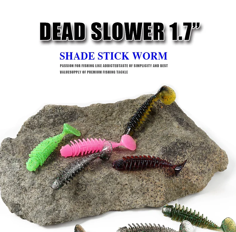 SUNMILE Angeln Weiche Köder Wurm Künstliche Köder 4 cm/0,6g 20 stücke Felsen Angeln Wobbler Leurre Souple Köder Barsch Forelle Bass Köder – Detail 1