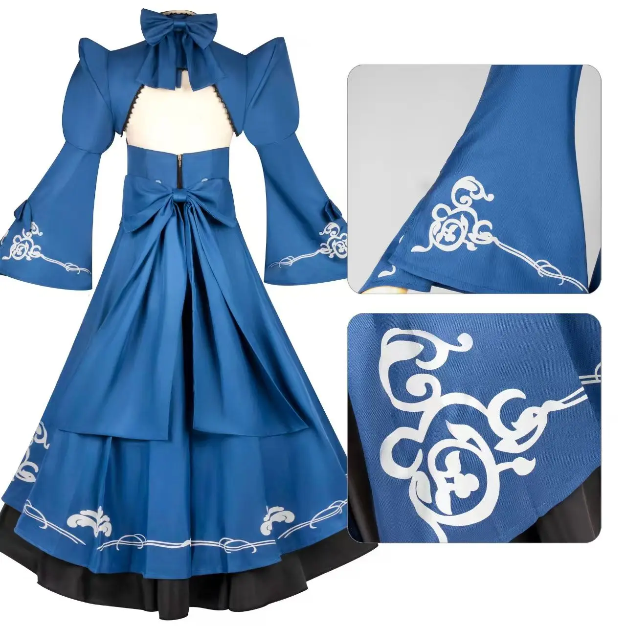 2025 جديد لعب الأدوار الزي المبارز التريا بيندراجون تأثيري حلي Fulujiacos الأسود صابر فستان كرنفال البدلة #5