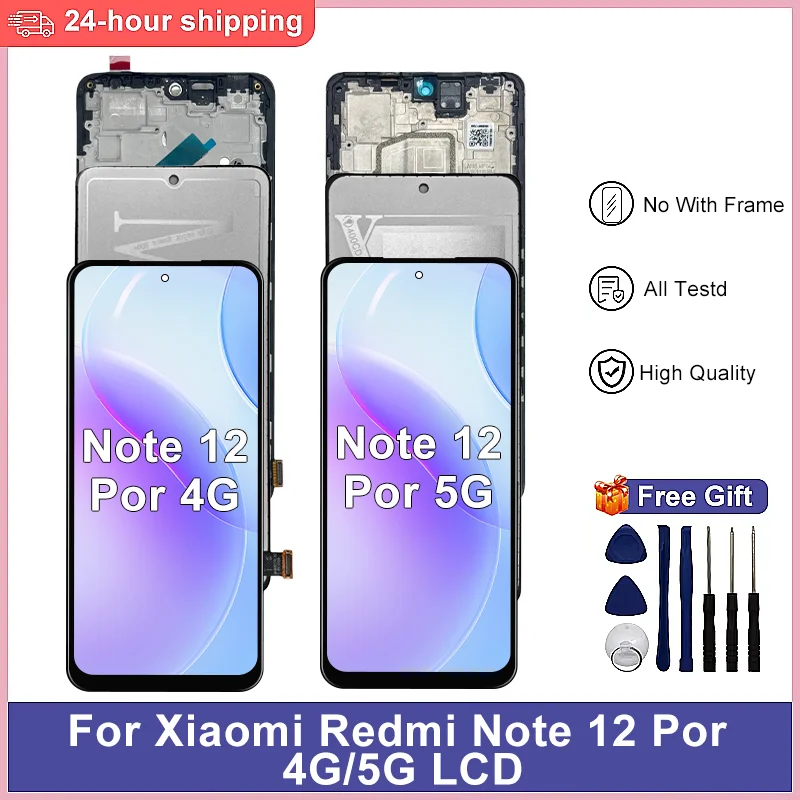 6.67'' TFT For Xiaomi Redmi Note 12 Pro 4G LCD Touch Screen Digitizer Assembly For Redmi Note 12 Pro 5G Display Replacement Part