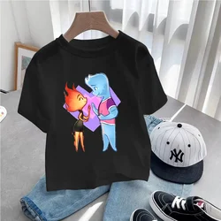 Camiseta de Anime para niños y adultos, ropa de manga corta de dibujos animados de Disney, bonita, regalo para niños y niñas, ropa suave