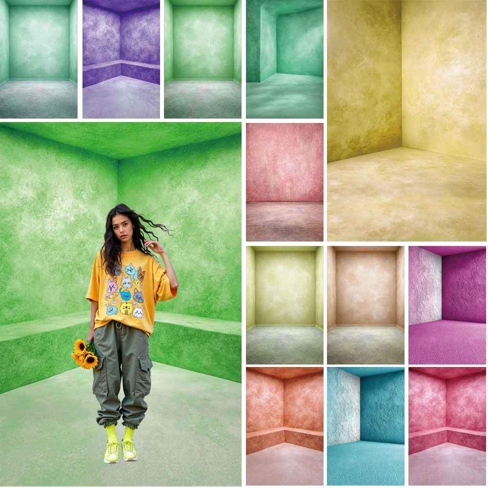 

MOON.QG Pastel Textured Room Photography Background Textured Soft Color Backdrop Accessories Family Photo Studio Photobooth Wall