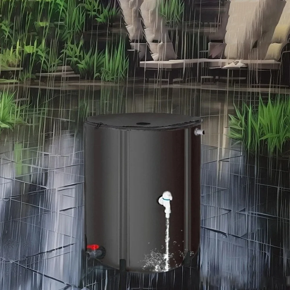 

Rainwater Collection 200L Rain Water Recovery Storage Tank Garden Irrigation Water Bucket Collapsible, Rain Barrel