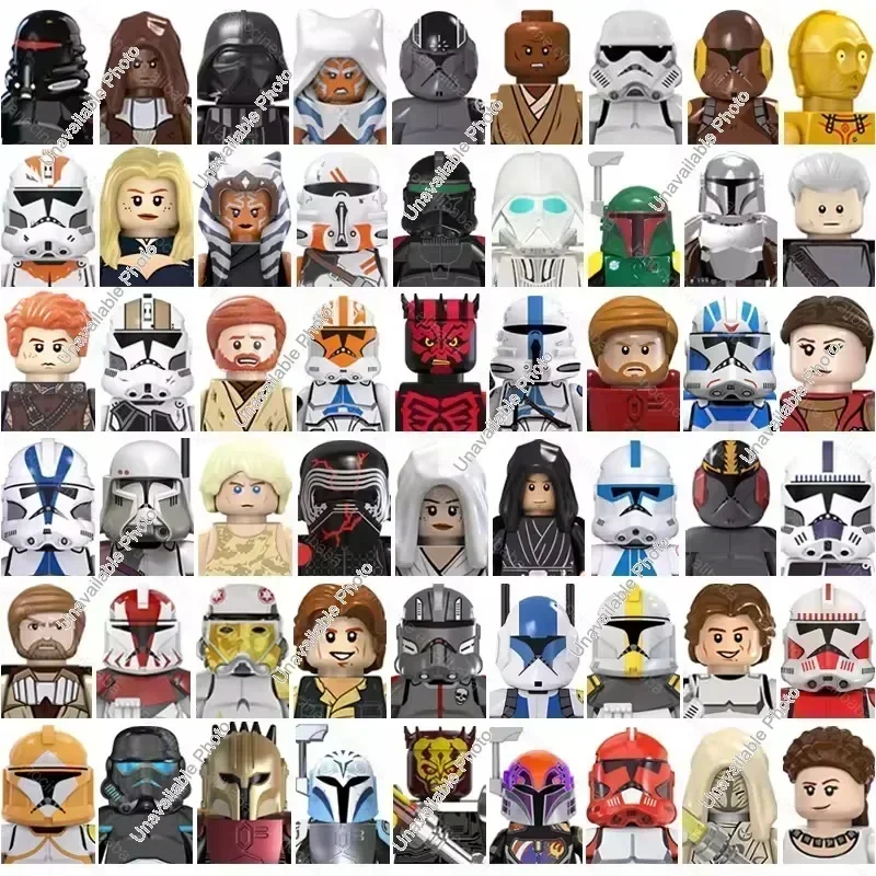 

Hot Toys star wars Clone Trooper Building Blocks Dath Vader Rex Figures Bricks Mandalorians Han Solo Mini Action Figure Kid Gift