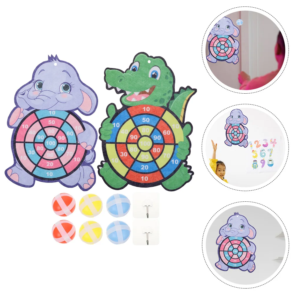 2 Sets Various Sticky Ball Dart Board Child Plastic Kids Indoor Sports Toys
