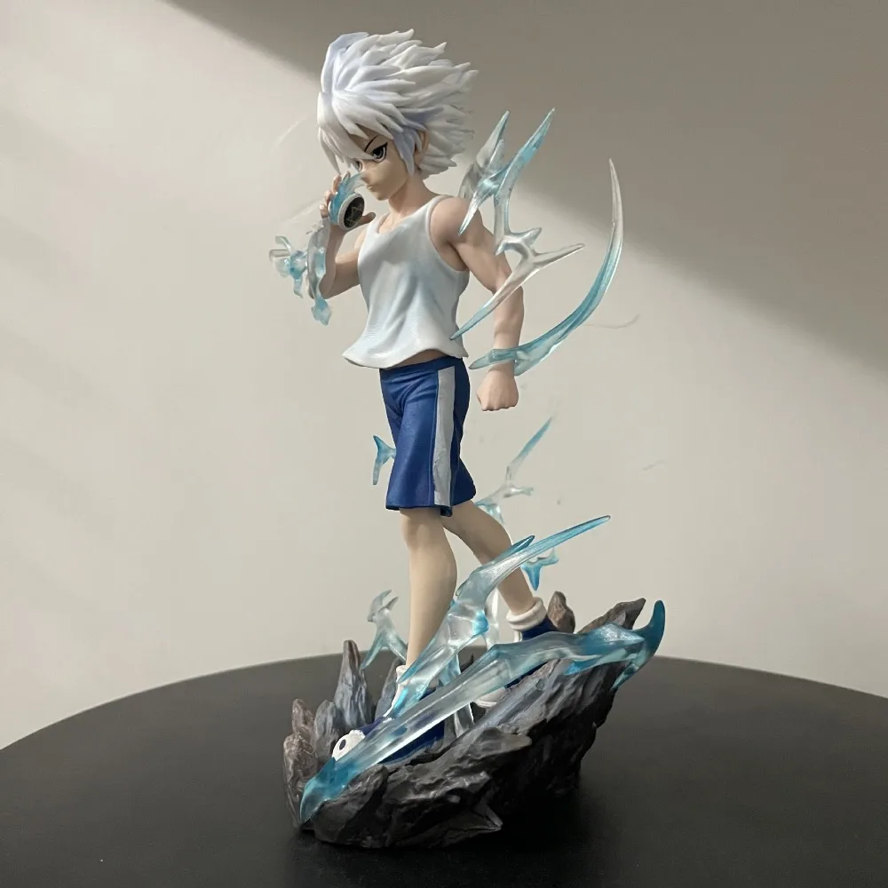 Hunter×Hunter Killua Zoldyck Anime Figurine Action Figuresรูปปั้นคอลเลกชันรุ่นของเล่นเดสก์ท็อปเครื่องประดับตกแต่งห้องของขวัญ