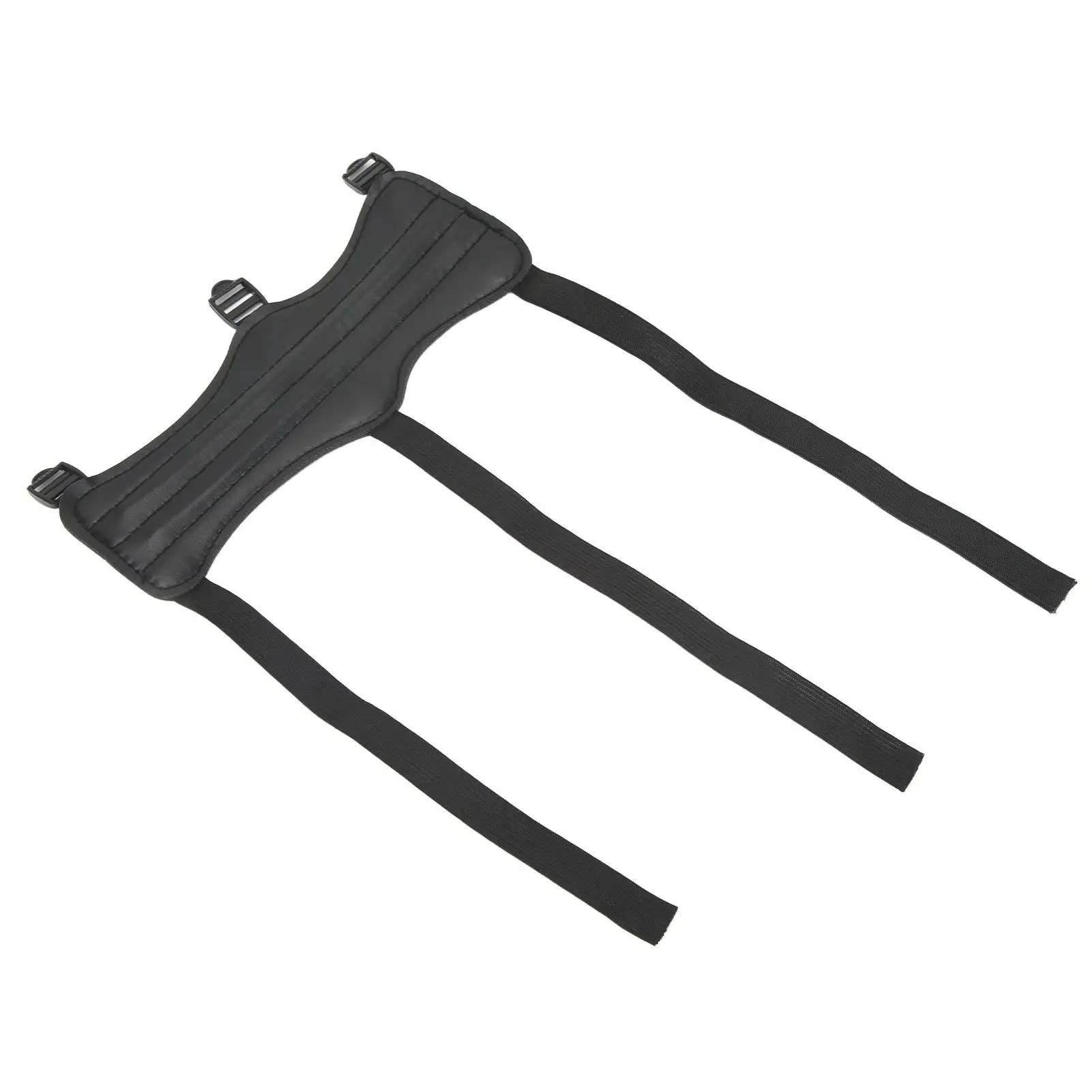 Shooting Arm Protector Black Archery Forearm Guard PU Leather Adjustable Strap for target Practice