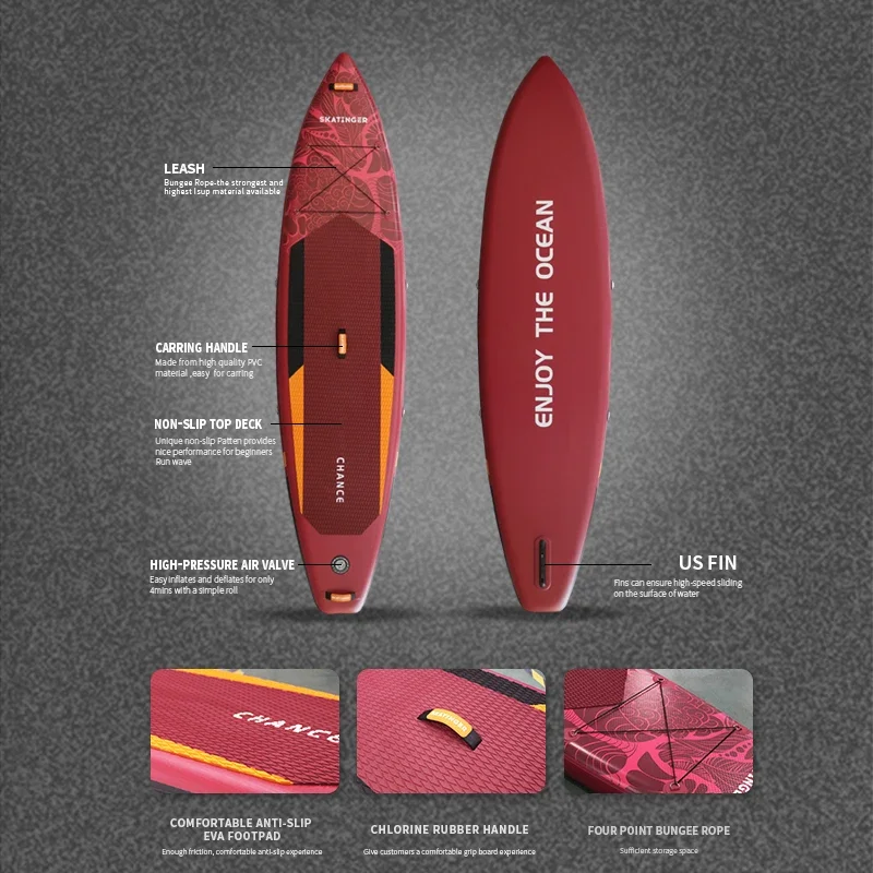 Skatinger-tabla de surf inflable de doble capa, surf savia, venta al por mayor