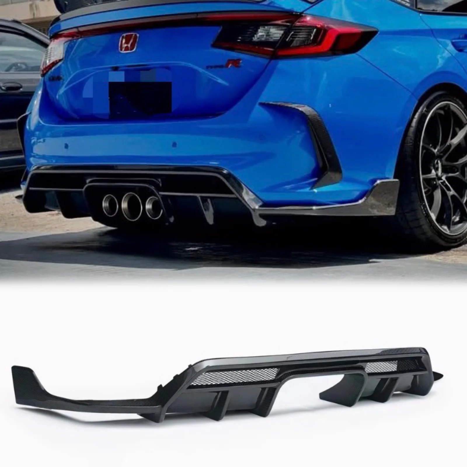 

Car Parts Carbon Fiber Rear Diffuser ST Style For Honda Type R FL5 2022+ Bodykit