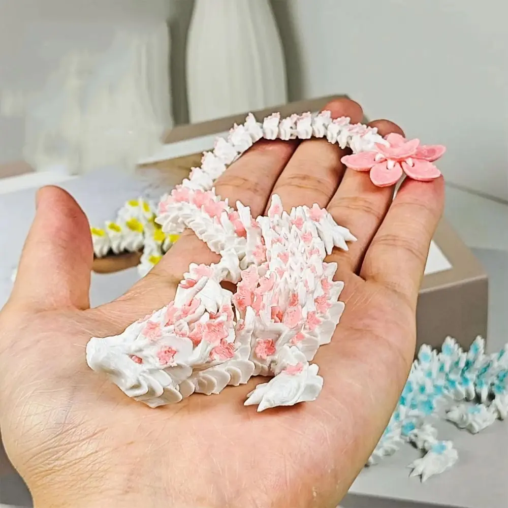 Simulated Eye 3D Printed Dragon Sakura Dragon Rotatable 3D Printed Diceratops Dragon Flexible Laser 3D Articulated Dragon