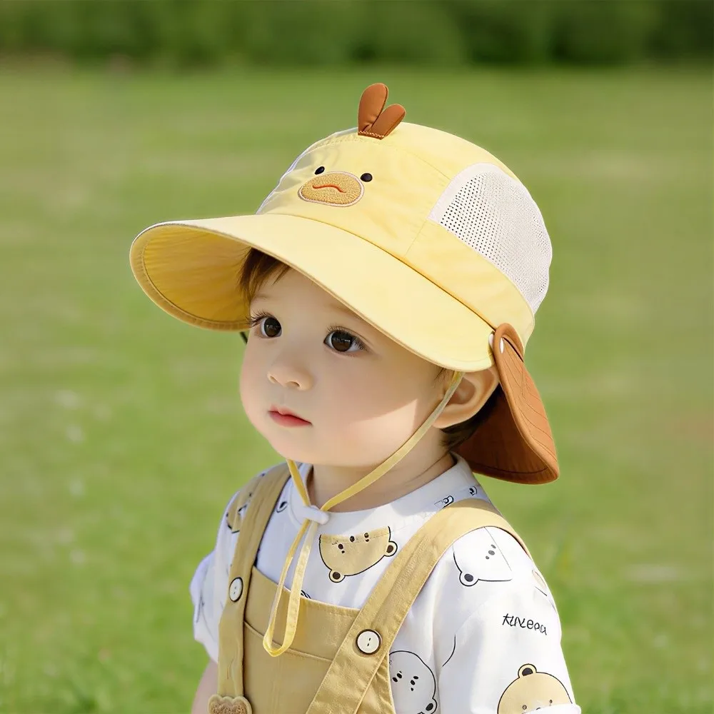 

New Breathable Children's Fishing Cap Sun Protection UV Resistant Beach Hat Foldable Thin Hat for Beach