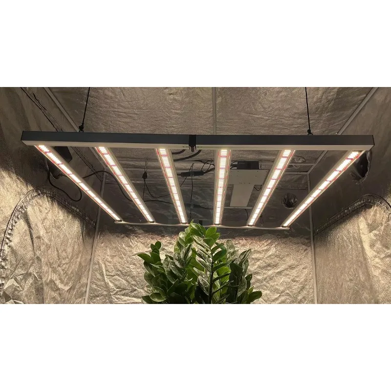 480W Foldable 6-Bar LED Grow Light Aluminum Body IP65 for Greenhouse Vegetable & Bloom Application 1000W Power