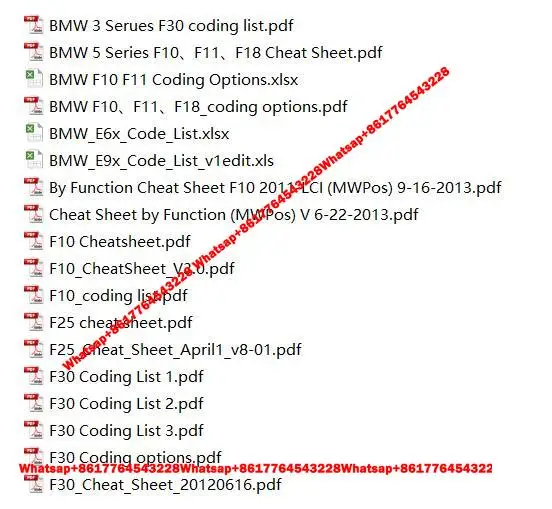 Guide for BMW Coding Programming Flashing Coding Cheat Sheet for BM-W E60  E65 Coding Change FA Werte Values
