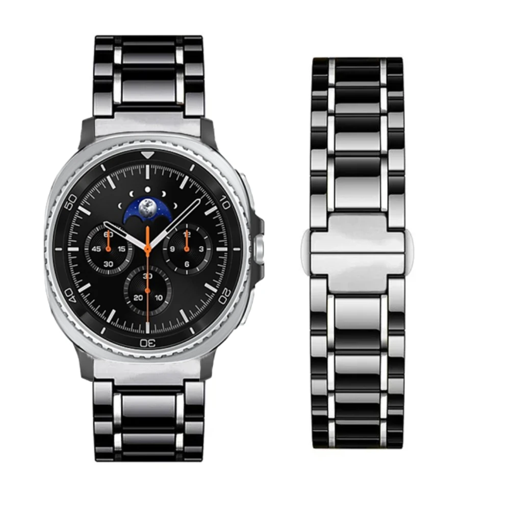 

Керамический + металлический ремешок для Samsung Galaxy Watch Ultra 2025 47 мм, удобный браслет для Galaxy Watch 8, 40/44 мм, 8 классических ремешков 46 мм