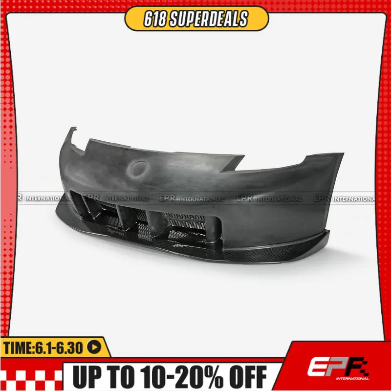 FRP NISM Front Bumper for Nissan Z33 350Z NIV3 Style Front Bumper Carbon Glass Fiber Front Bumper Body Kit Tuning
