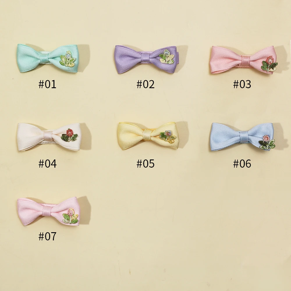 New Bows Hair Clip Solid Color Hairpins for Baby Girls Bowkont Ribbon Handmade Barrettes for Children Fashion Hair Accessorie