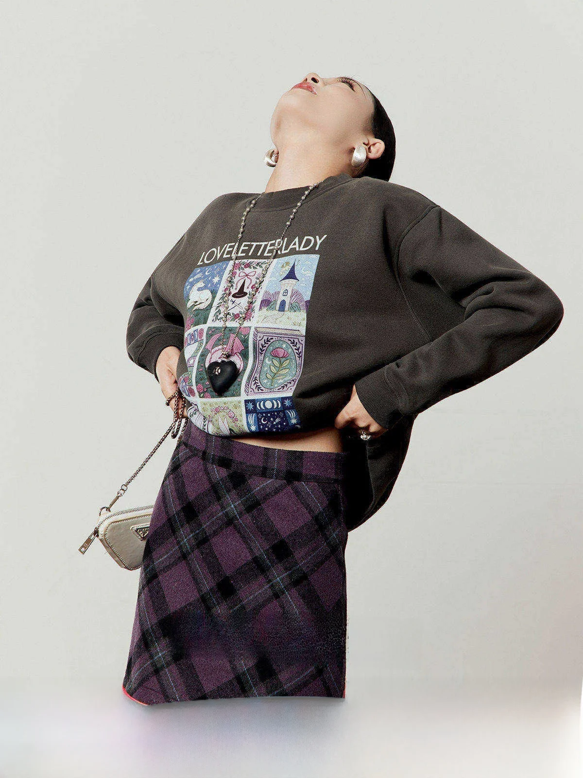 

Свободный свитер с круглым вырезом для женщин, весна 2026, новинка, повседневный, удобный, от Zhou Li Wu