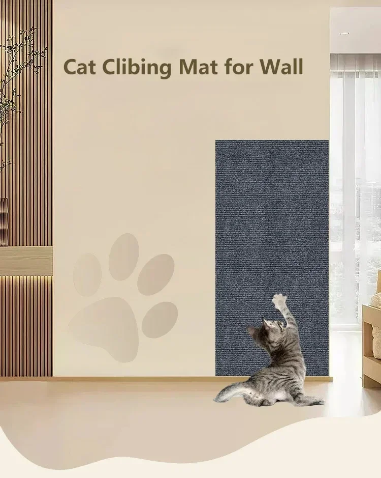 Self-Adhesive Carpet Cats Scratch Board Wall Anti Cat Scratch Sofa Diy Cats Scratch Board Sofa Protection Paws Sharpen Trimmable
