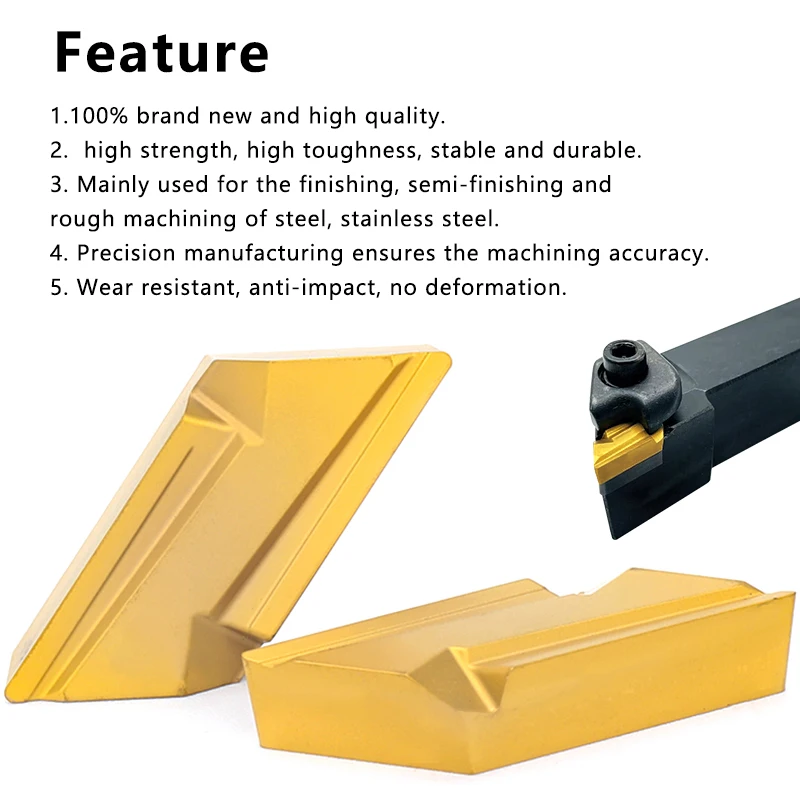 XCAN KNUX Carbide Insert KNUX160405 R11 LF6028 Turning Insert CNC Lathe Cutter Cutting Tools For DKJNR Tool Holder