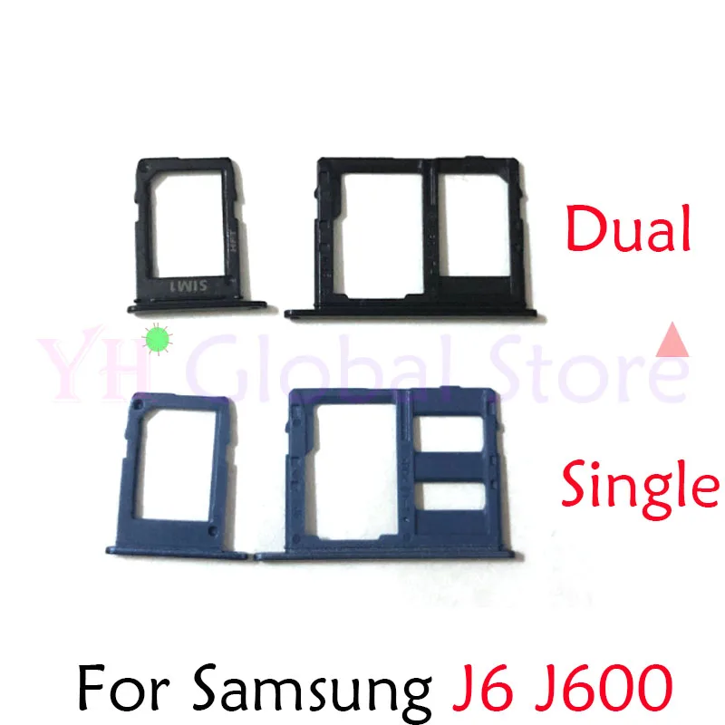 5PCS For Samsung Galaxy J6 J600 J600F J8 J810 J810F 2018 Sim Card Slot Tray Holder Sim Card Repair Parts