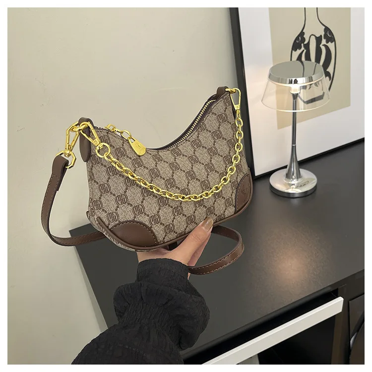 حقائب نسائية عالية الملمس، حقائب يد عصرية مطبوعة ريترو، حقائب نسائية مائلة فاخرة خفيفة #1