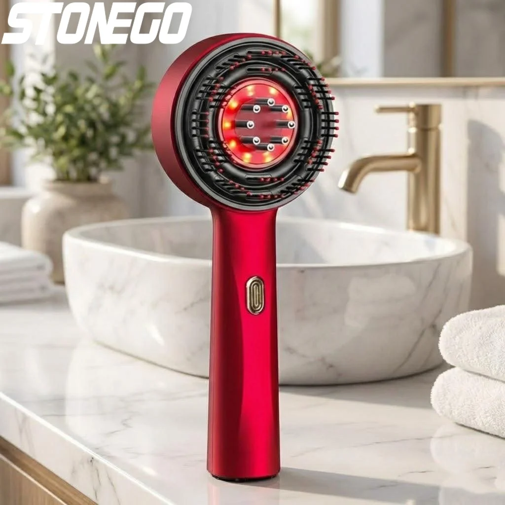 

Electric Vibration Massage Comb Red Light Scalp Massager for Hair Growth and Anti Hair Loss Treatment